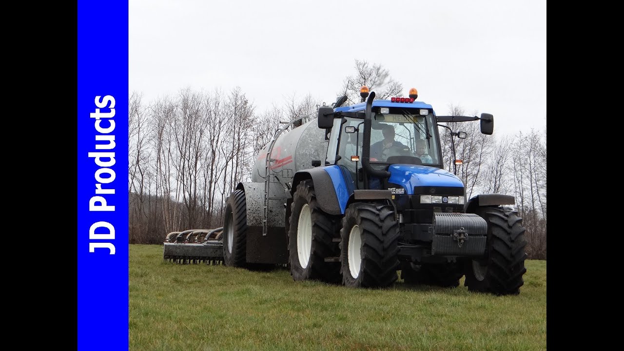 New Holland TM135/Mest injecteren/Injection slurry/G&uuml;lleeinarbeitung/van Norel/Doornspijk/2016/Jako