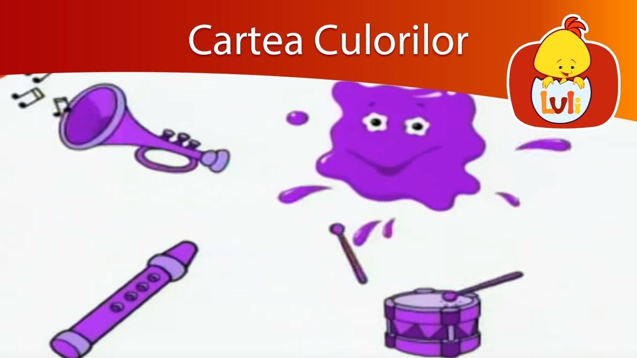 Cartea Culorilor - Violet, portocaliu, roz, pentru copii - Luli TV
