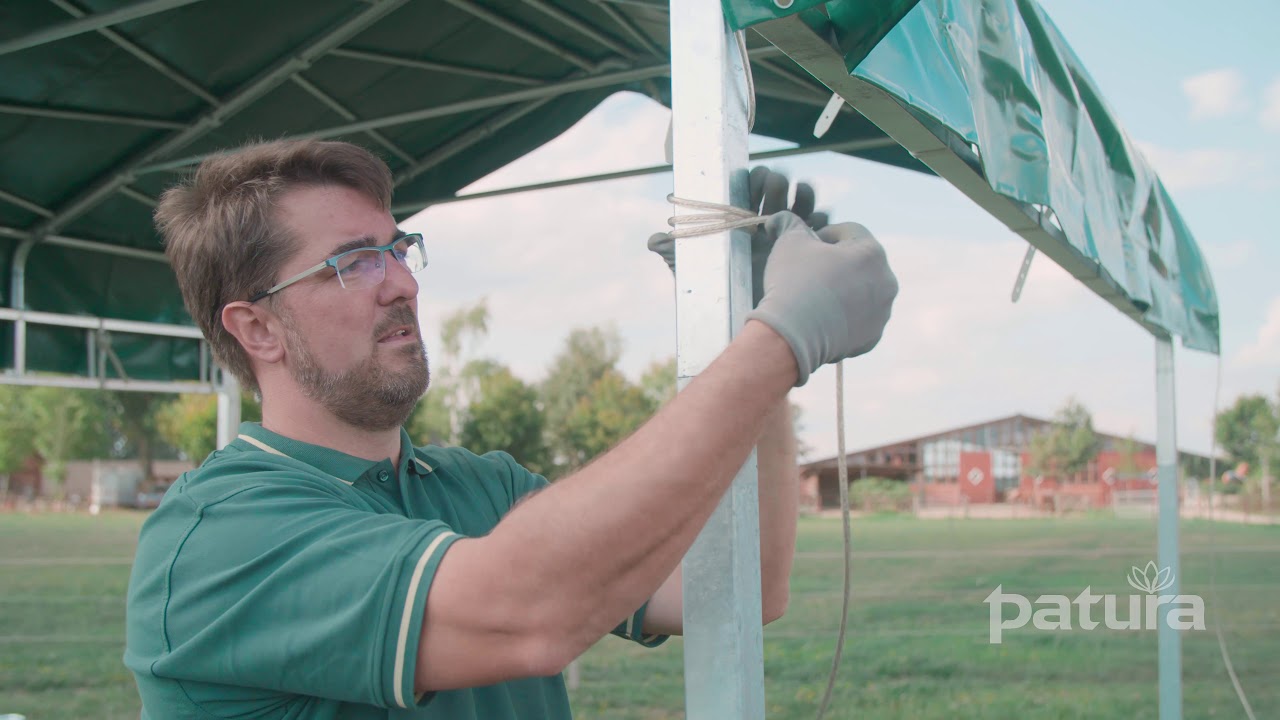 Mobile Pferdebox mit Überdachung