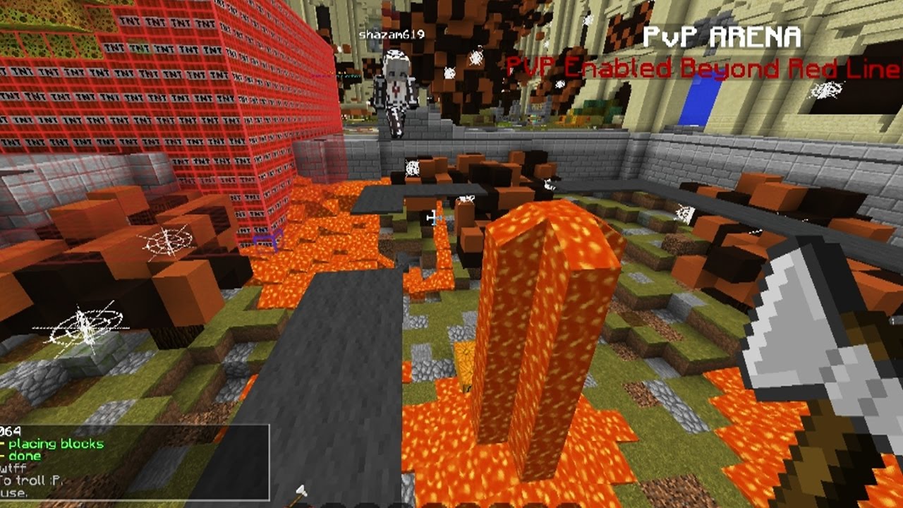 MINECRAFT FORCING OP AND GRIEFING SERVER'S SPAWN!