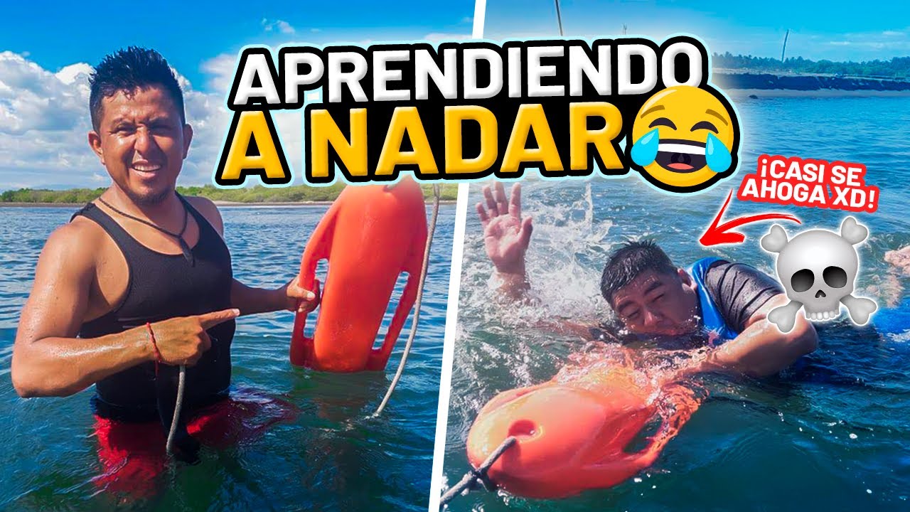 😵APRENDIENDO A NADAR en EL MAR 🌊 *Casi nos ahogamos*😭 FT. @RescateyPesca