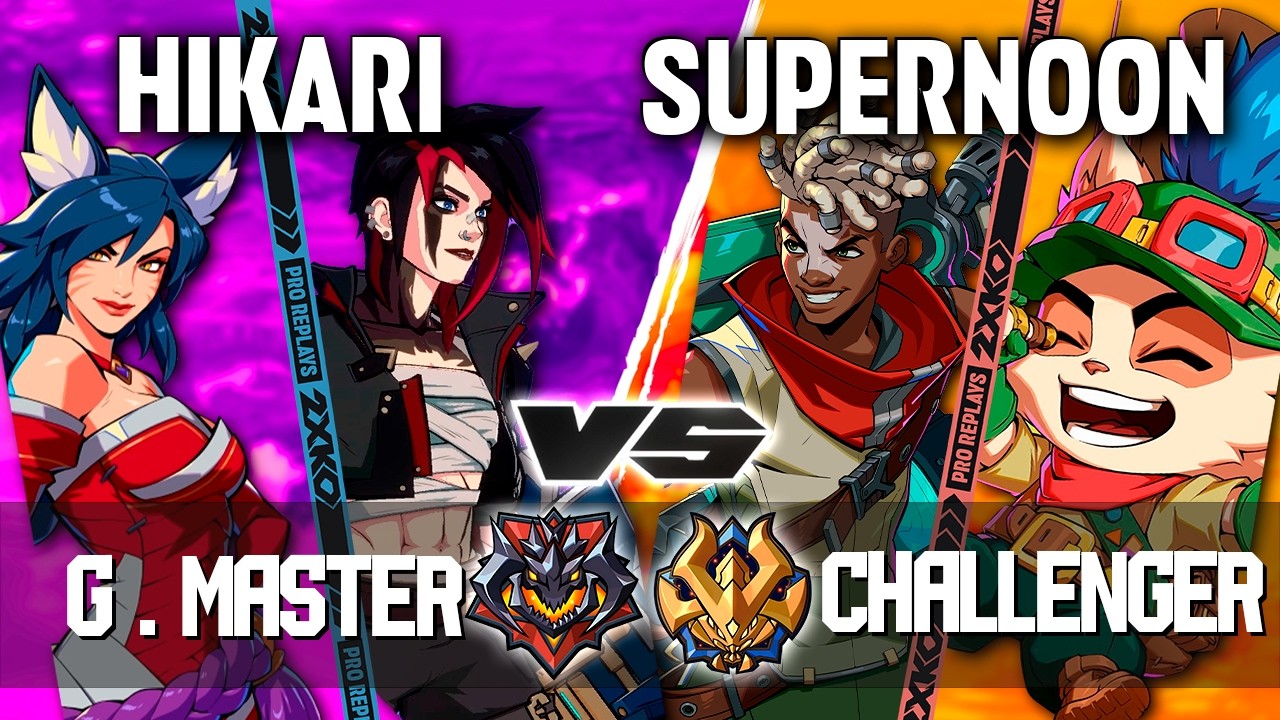 2XKO ▰ HIKARI (Vi-Ahri) vs SUPERNOON (Ekko-Teemo) ▰ 2XKO Pro level replays