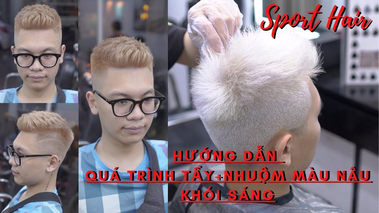 Hướng Dẫn Không Thể Chi Tiết Hơn Cách Tẩy Tóc Và Nhuộm Mà Nâu Khói Sáng | TUẤN BARBER SHARING