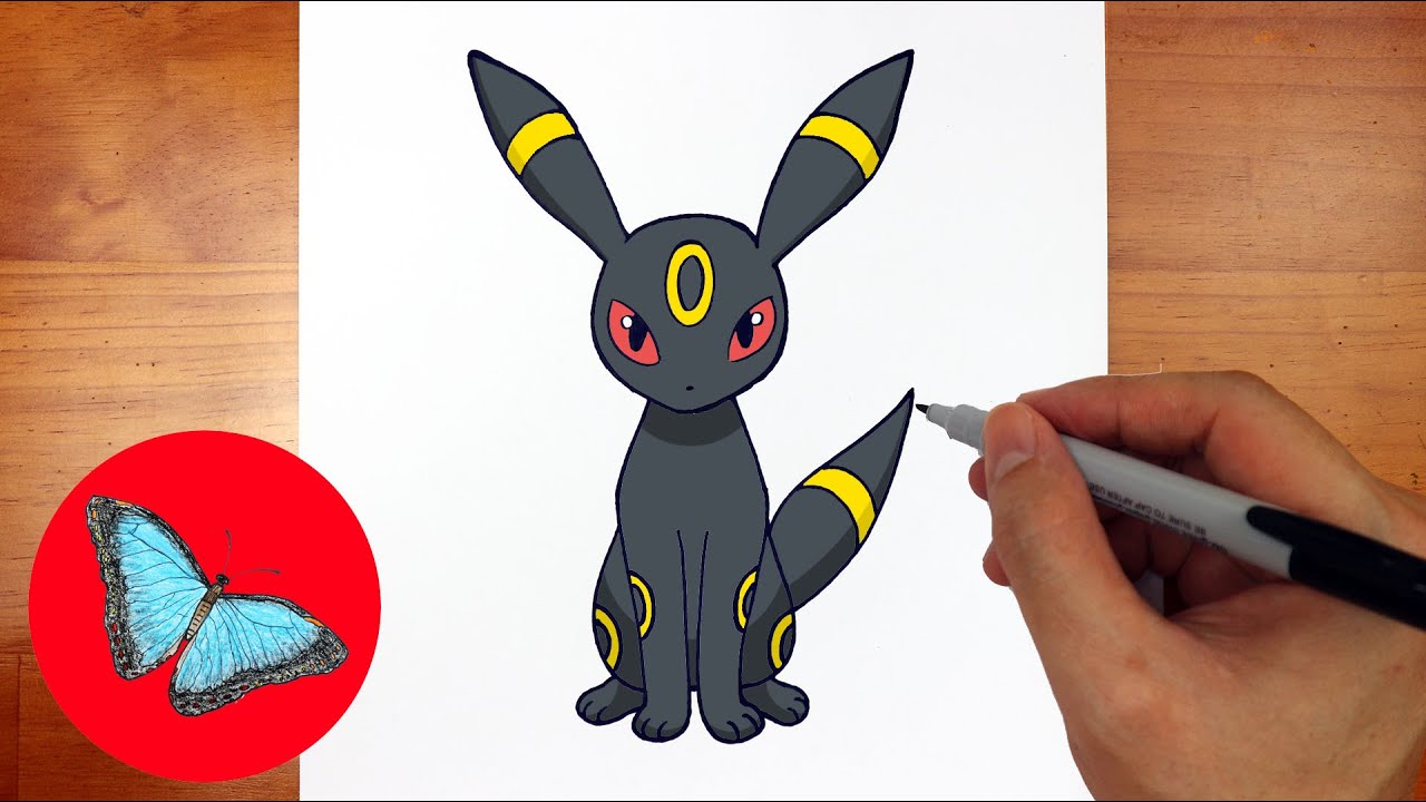 How To Draw Pokemon - Umbreon Easy Step by Step