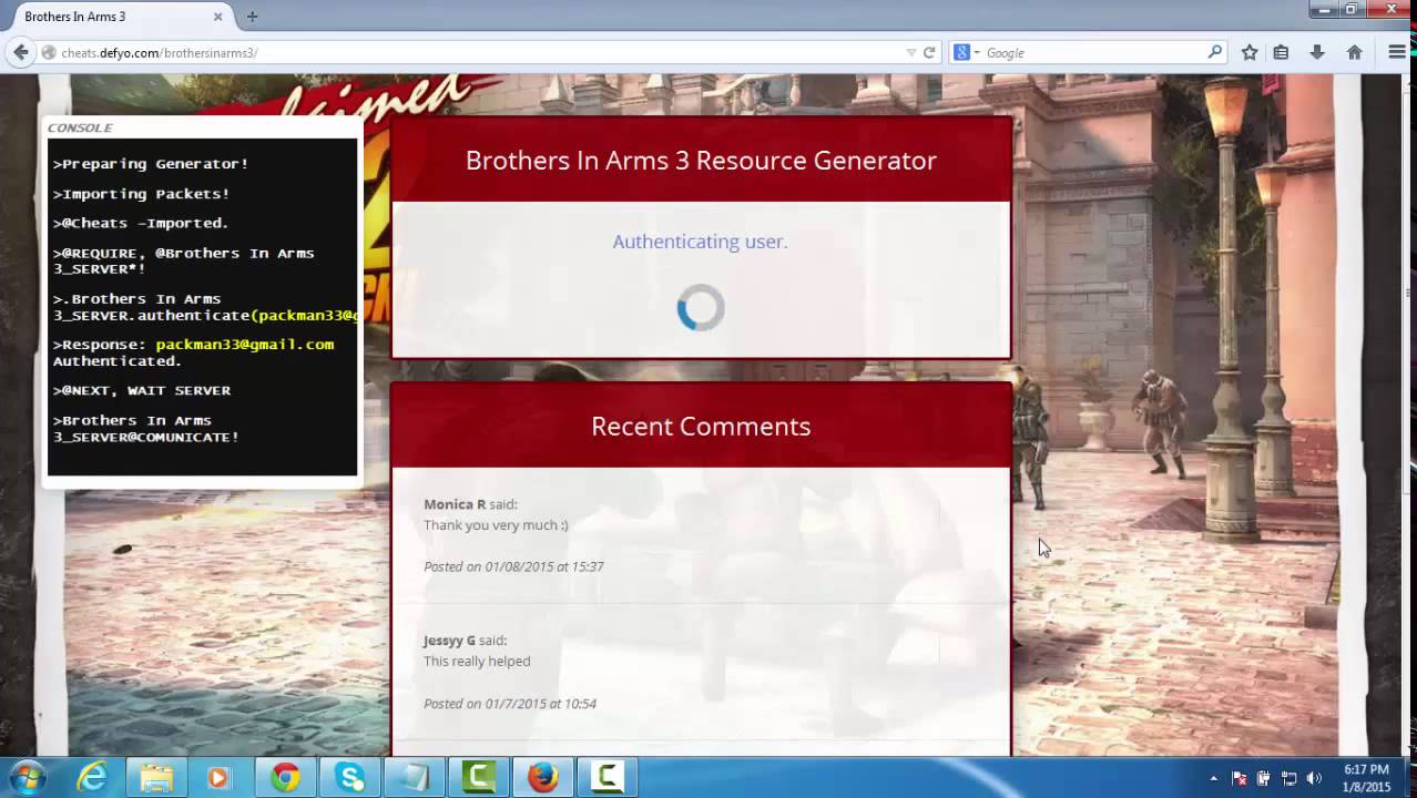 How to Hack Brothers in Arms 3  Tutorial and website for cheats