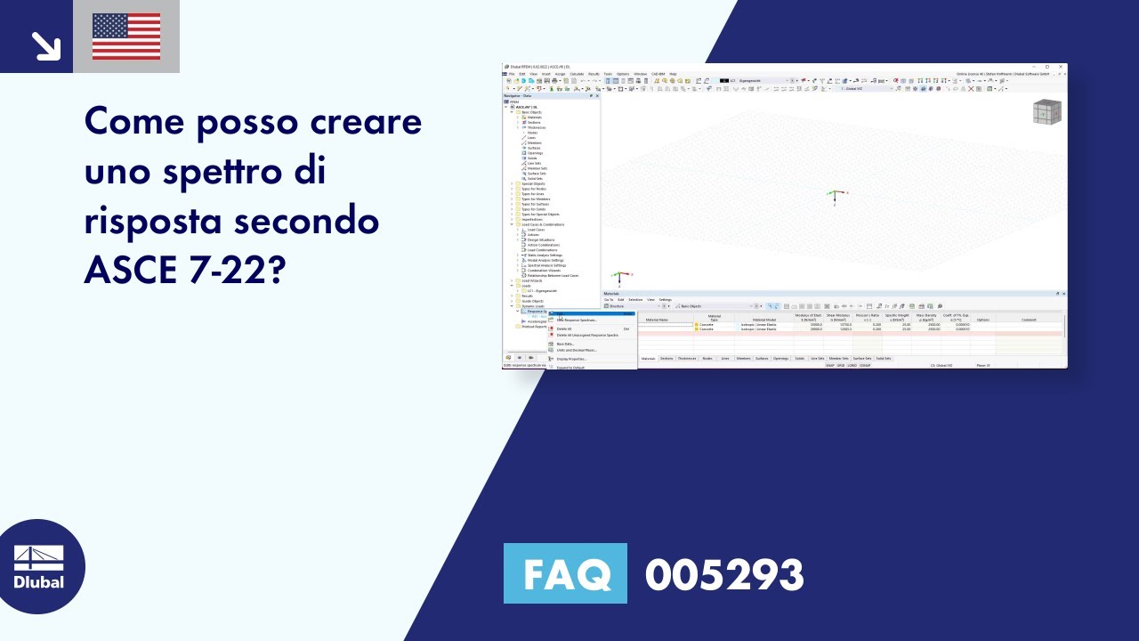 [EN] FAQ 005293 | Come posso creare uno spettro di risposta secondo ASCE 7-22?