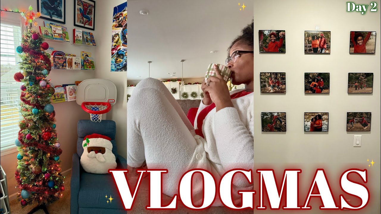 VLOGMAS | Детский рождественский декор | Галерея своими руками | SAHM | DITL