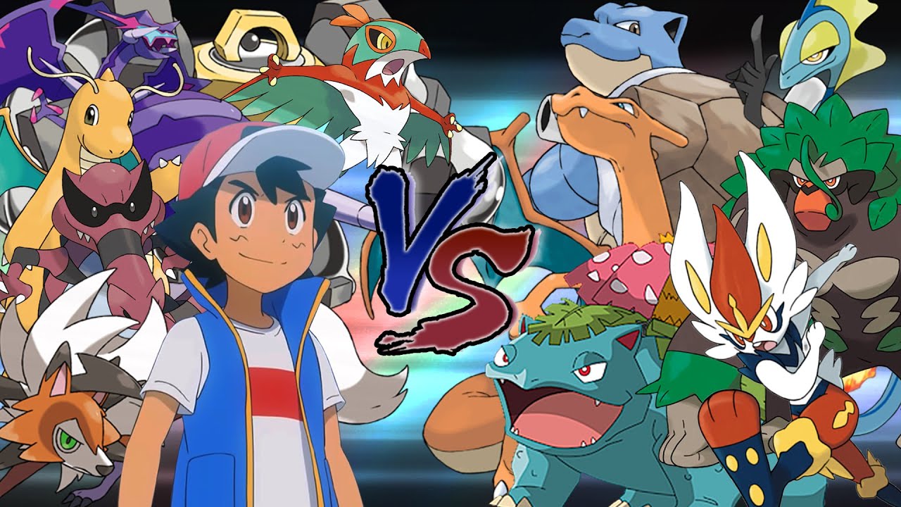 Pokemon Battle Of Starters: Ash Vs Kanto and Galar Starters