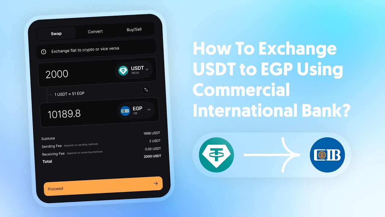 How To Exchange USDT To EGP Using CIB?