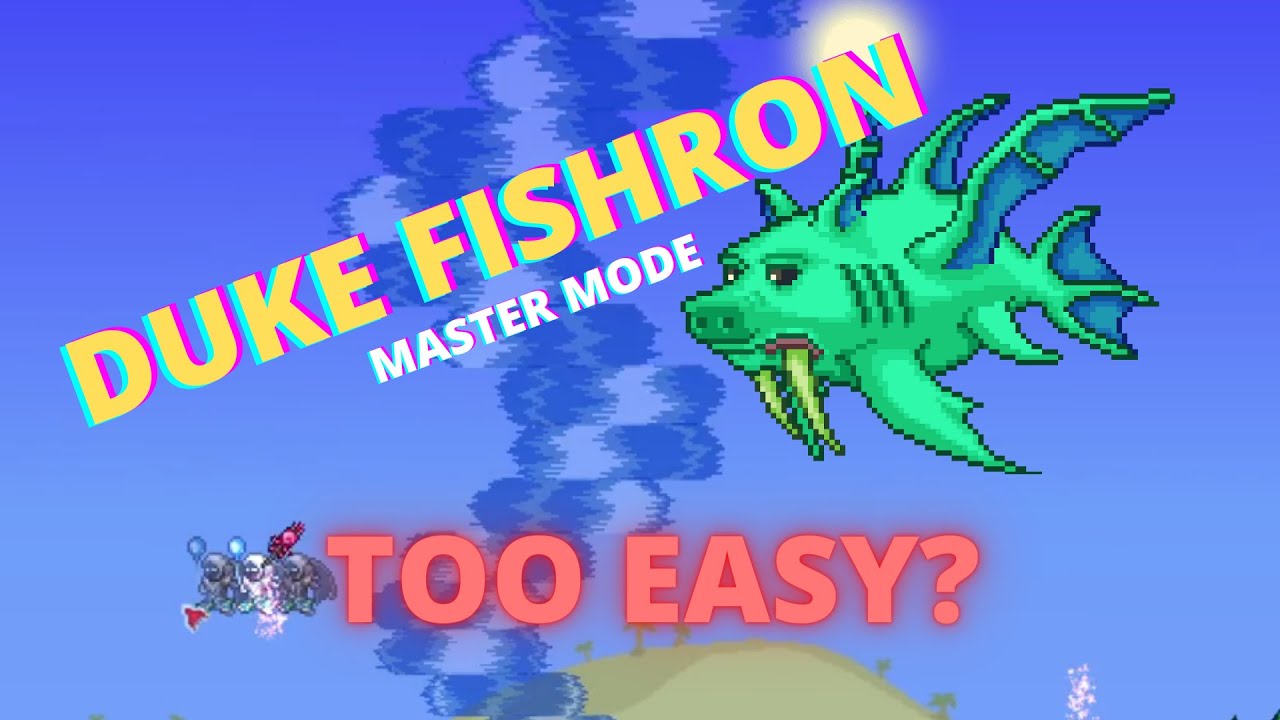 DUKE FISHRON (GUIDE - TRICK) in Master Mode with Pre-Plantera Build - Terraria 1.4