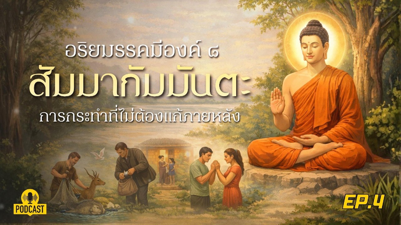 อริยมรรคมีองค์ 8 EP4 : สัมมากัมมันตะ การกระทำที่ไม่ต้องแก้ภายหลัง