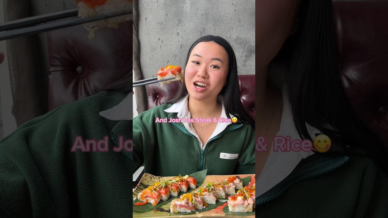 My GF loves sushi but I can&rsquo;t eat fish😭 #couple #couples #couplegoals #girlfriend #foodie #sushi