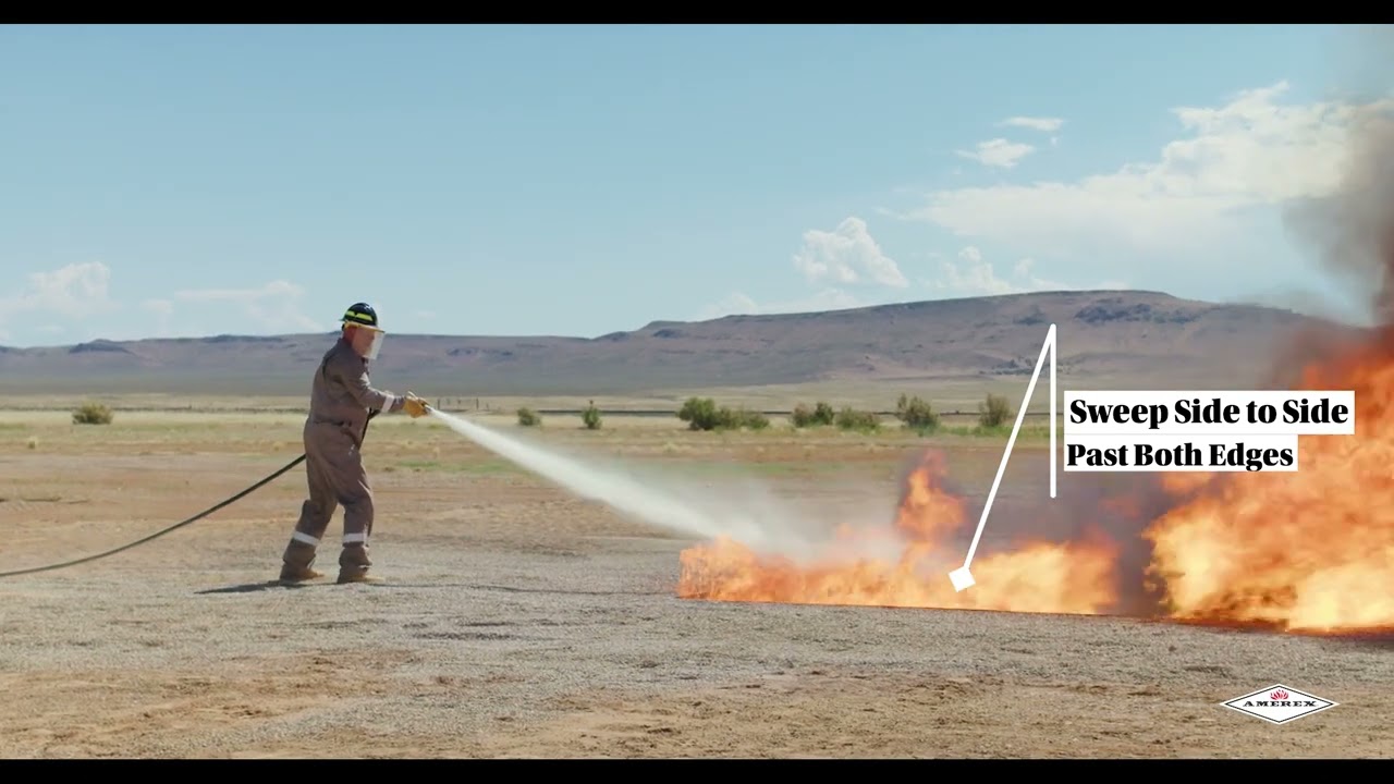 Halotron Wheeled Fire Extinguisher- How to Use a Fire Extinguisher Training Video