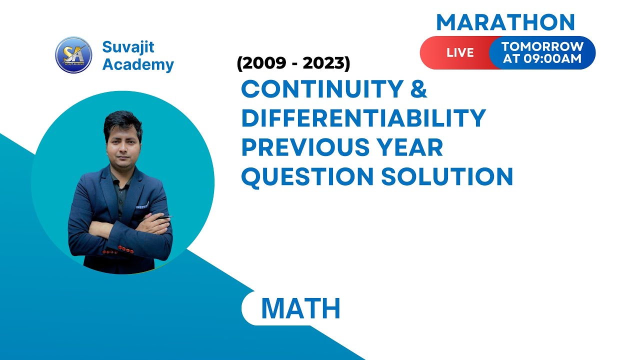 Math Continuity & Differentiability WBJEE PYQ 2009 - 2023 Solution  WBJEE Previous Year Question