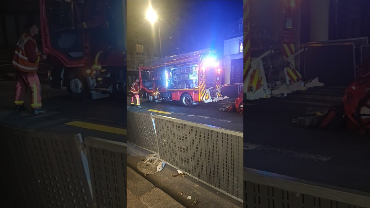 🚨 Paris Firefighters in Action at Night | Emergency Response 🚒🔥 