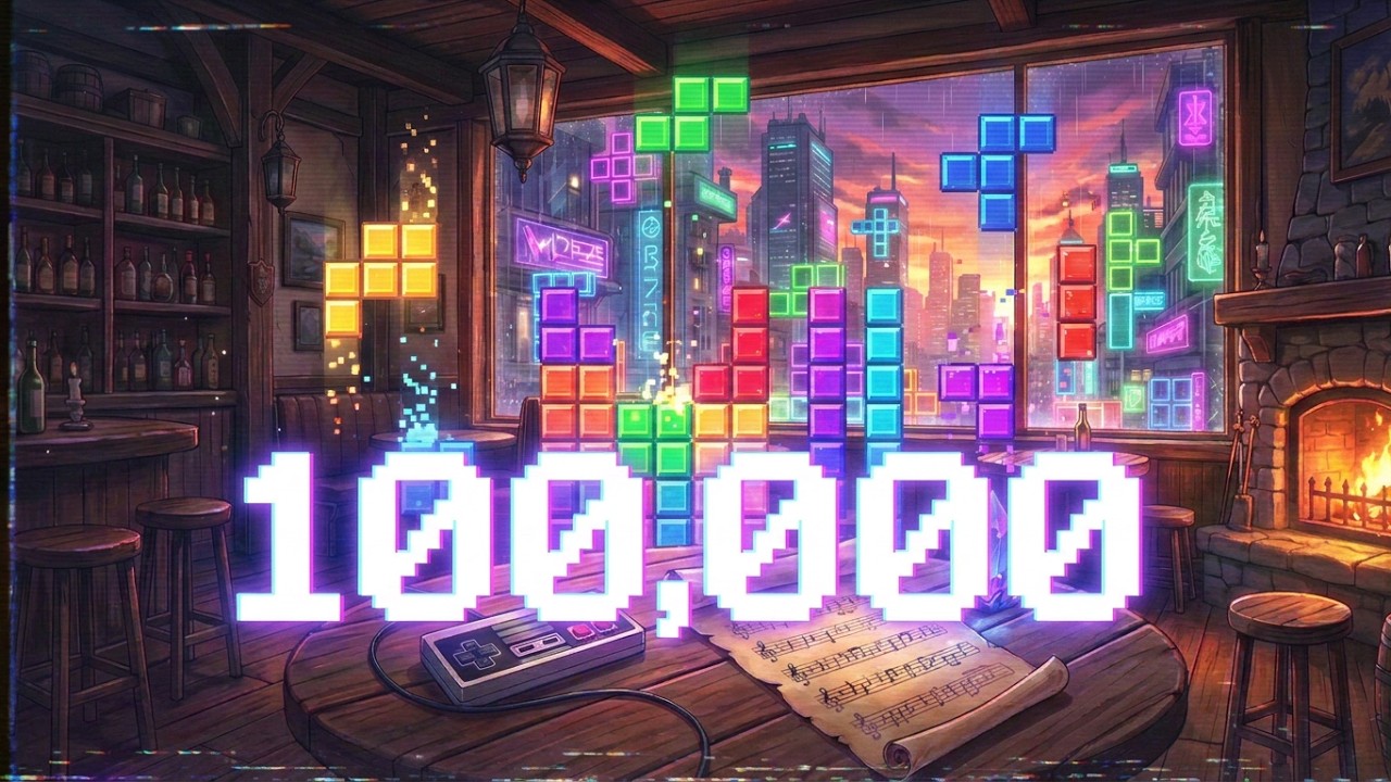Tetris | Level 9 High 5 Ending & 100000 Points