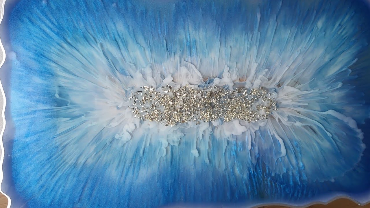 Tuto plateau en résine epoxy avec poudre métallique et encre alcool 🤩