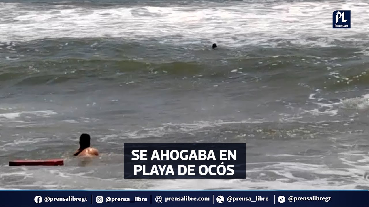 Así fue rescatado un hombre que se ahogaba en la playa de Ocos, San Marcos