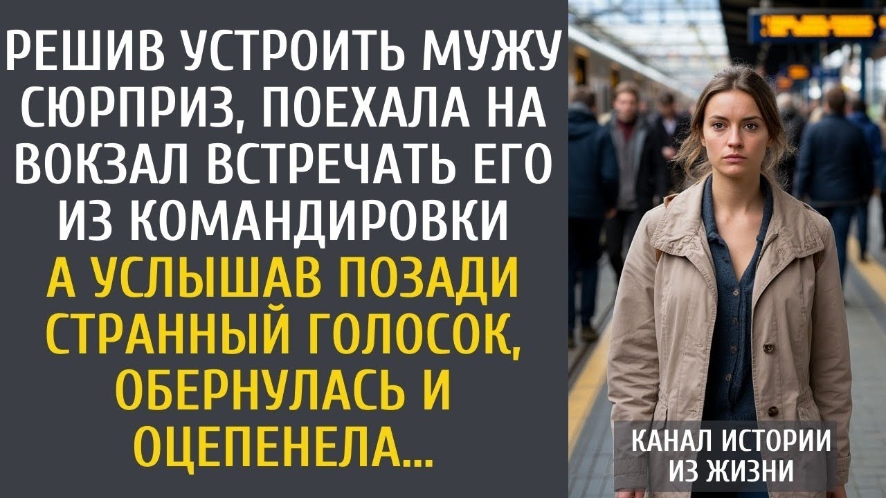 🔥 Поехала встречать мужа с командировки… Но голос за спиной разрушил всё! 😱🚉