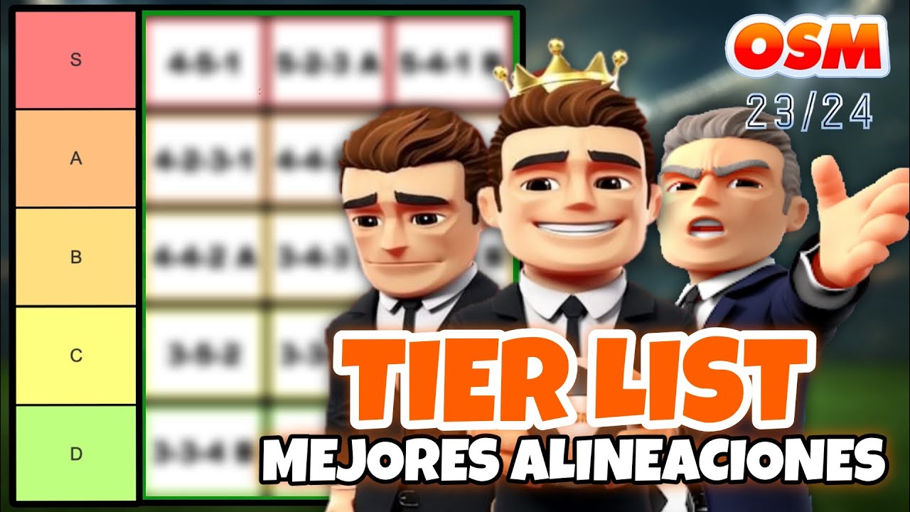 🏆 TIER LIST DE ALINEACIONES 🏆 | 🤔 ¿CUÁLES SON LAS MEJORES? 🤔 | ⚽ OSM 23/24 ⚽