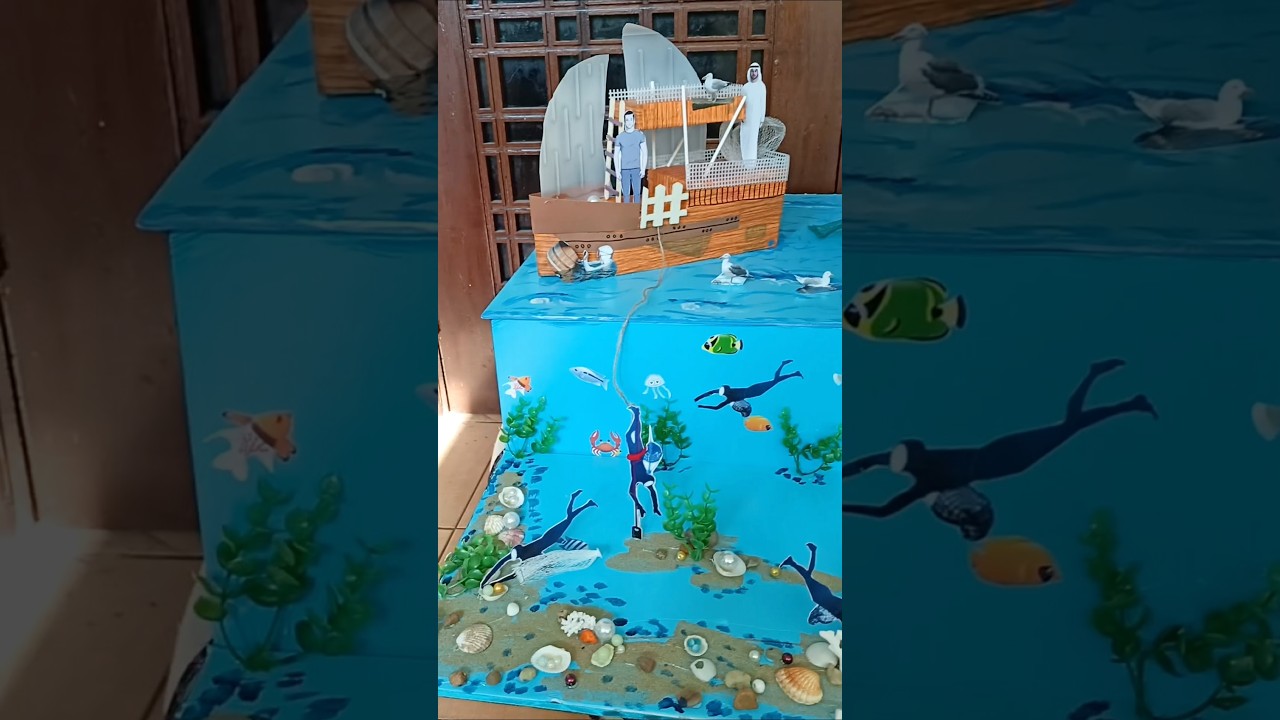 Pearl Diving in UAE 3d Model | Pearling in the UAE | DIY School Project | Sparky Designs | 