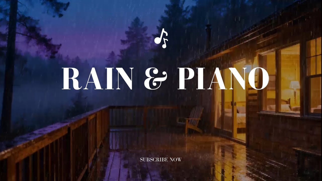Cozy Rainy Night with Soft Piano Music @Cozy Storm Retreat #pianorain#rainambience