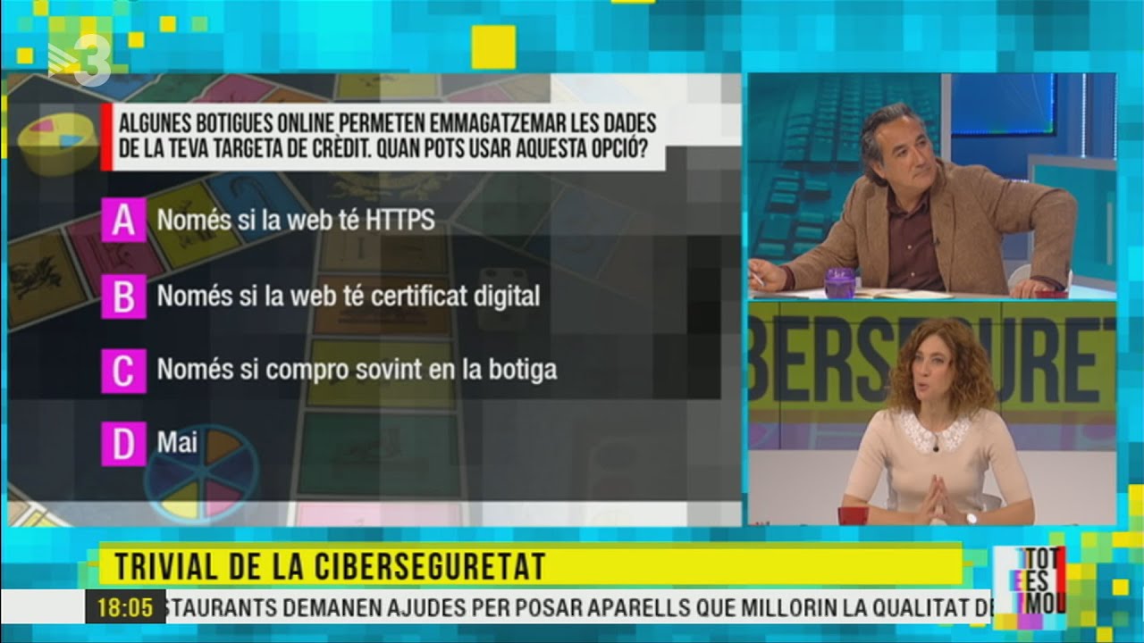 Tot es mou TV3 -10 de maig 2021 - Trivial de Ciberseguretat, Estafa BIZUM, atac oleoducte EE.UU.