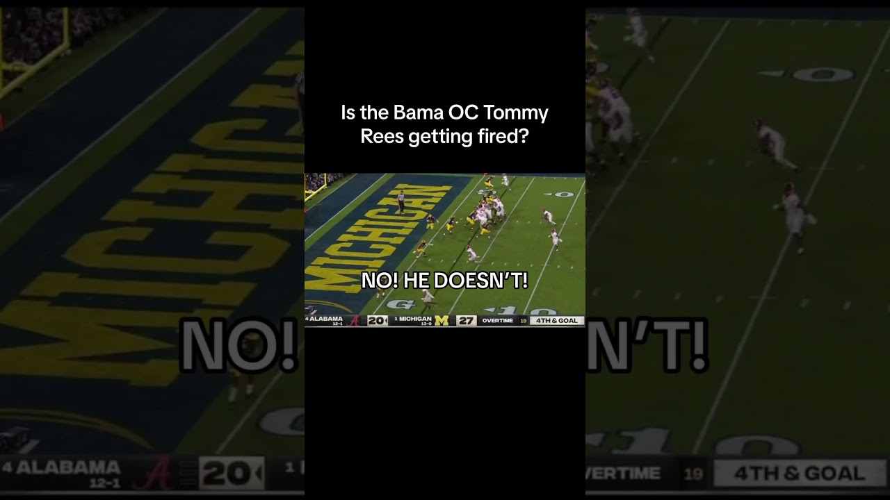 Is Bama OC Tommy Rees getting fired for that 4th down last call with Jalen Milroe? #collegefootball