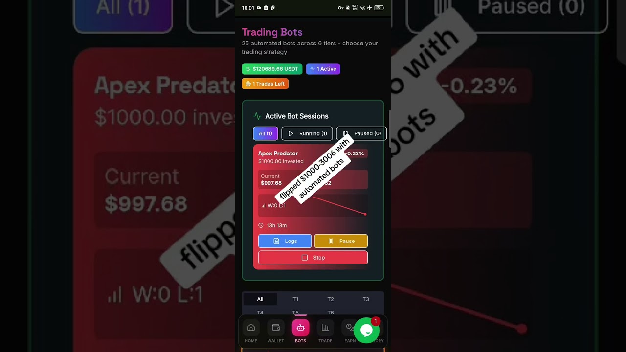 I let a crypto trading bot trade for me -- this is how I make $1000 with trading bots #tradingbots 