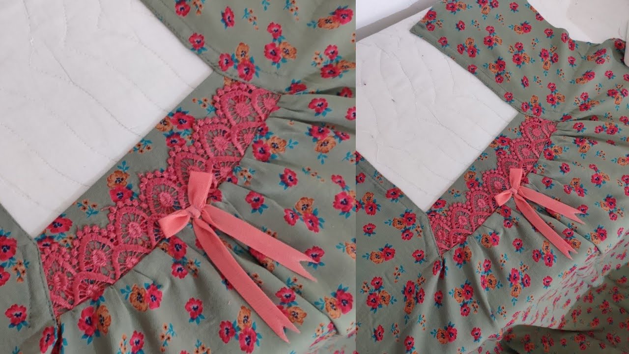 neck design with lace and ribbon 🎀 size XL