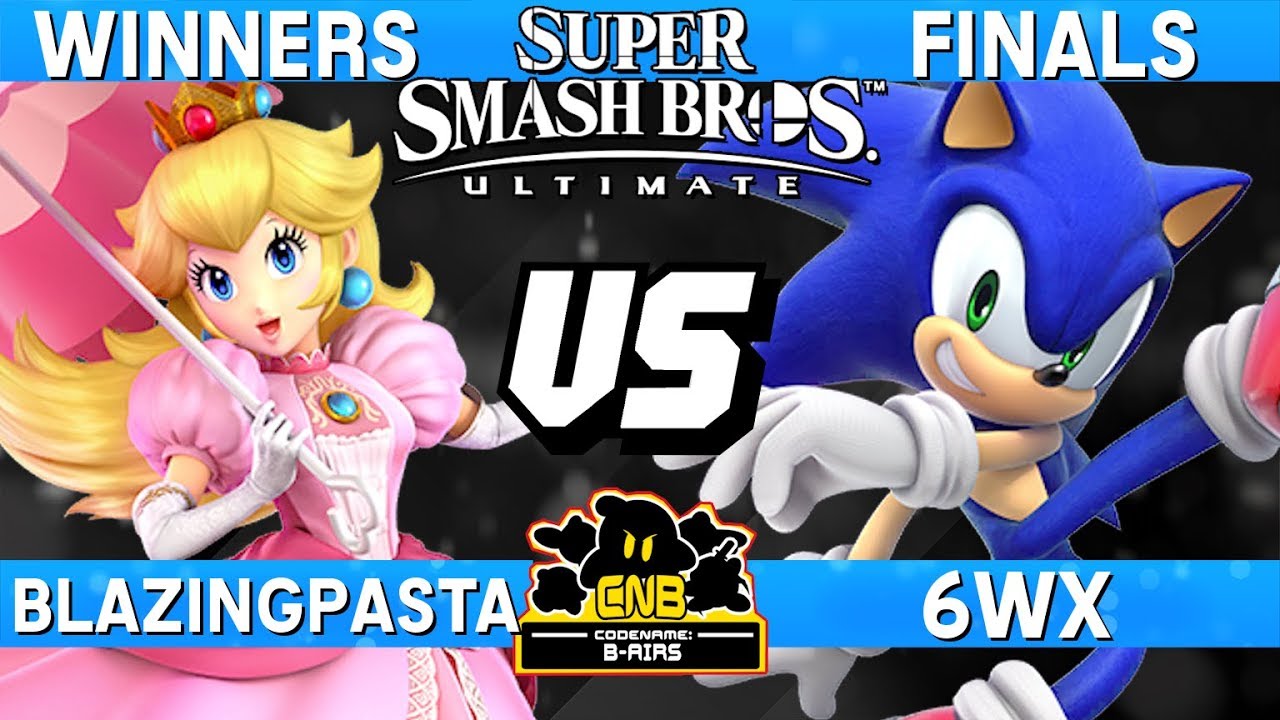 Smash Ultimate Tournament Winners Finals - 6WX (Sonic) vs BlazingPasta (Peach)  - CN:B-Airs 168