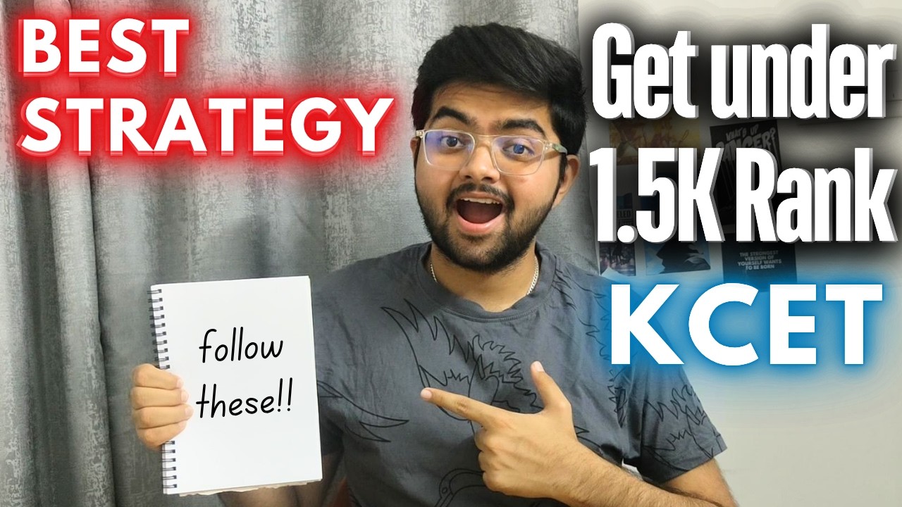 Crack KCET in 1 month,1500 rank Strategy | KCET 2026