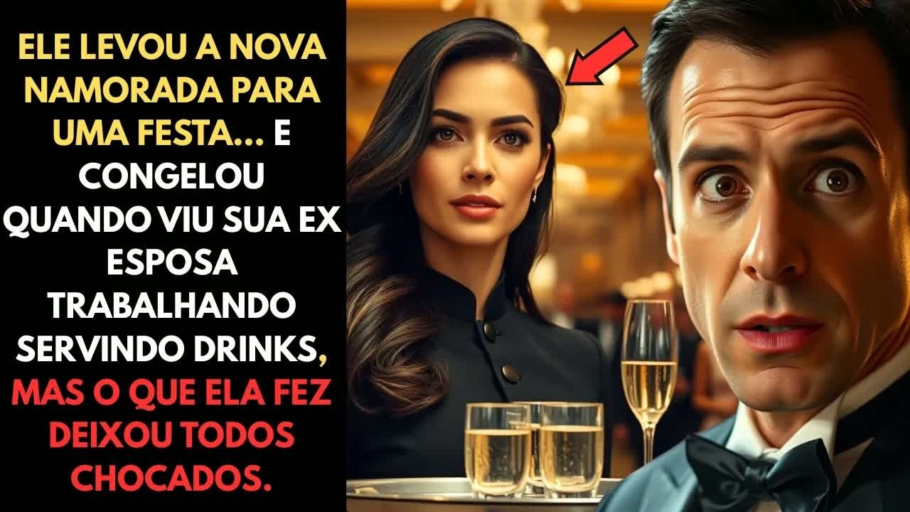 ❤️  ELE LEVOU A NOVA NAMORADA PARA UMA FESTA E CONGELOU QUANDO VIU SUA EX ESPOSA SERVINDO DRINKS,.