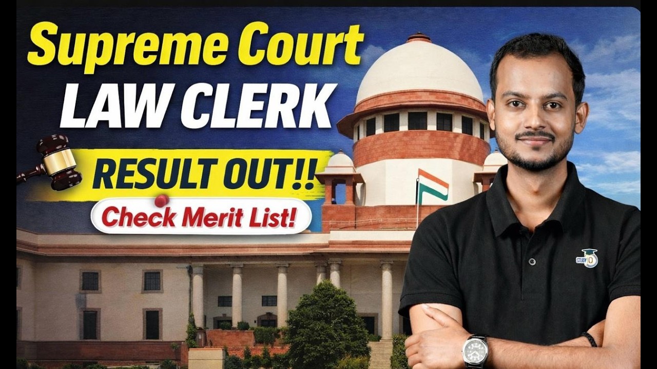 Supreme Court Law Clerk Result 2026 OUT! Check List & Cut-off Now By Pranjal Singh