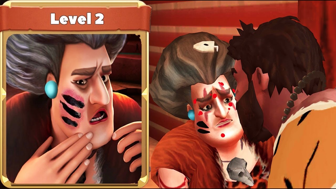 Scary Teacher Stone Age | Dates Gone Wrong. Прохождение уровня 2 (iOS Android)