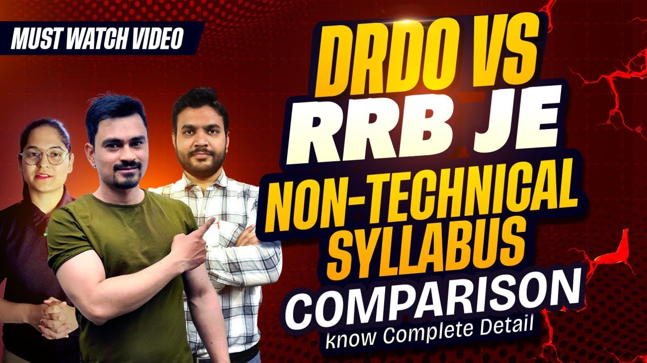 DRDO vs RRB JE Non-Technical Syllabus Comparison | Full Analysis &  Exam Strategy | by make it easy