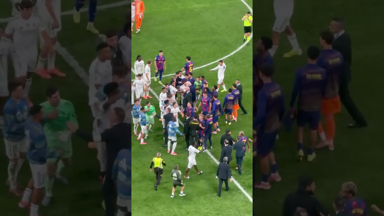 خناقة الكلاسيكو بسبب لامين يامال لاعبو ريال مدريد يلقنوه درسًا قاسيًا