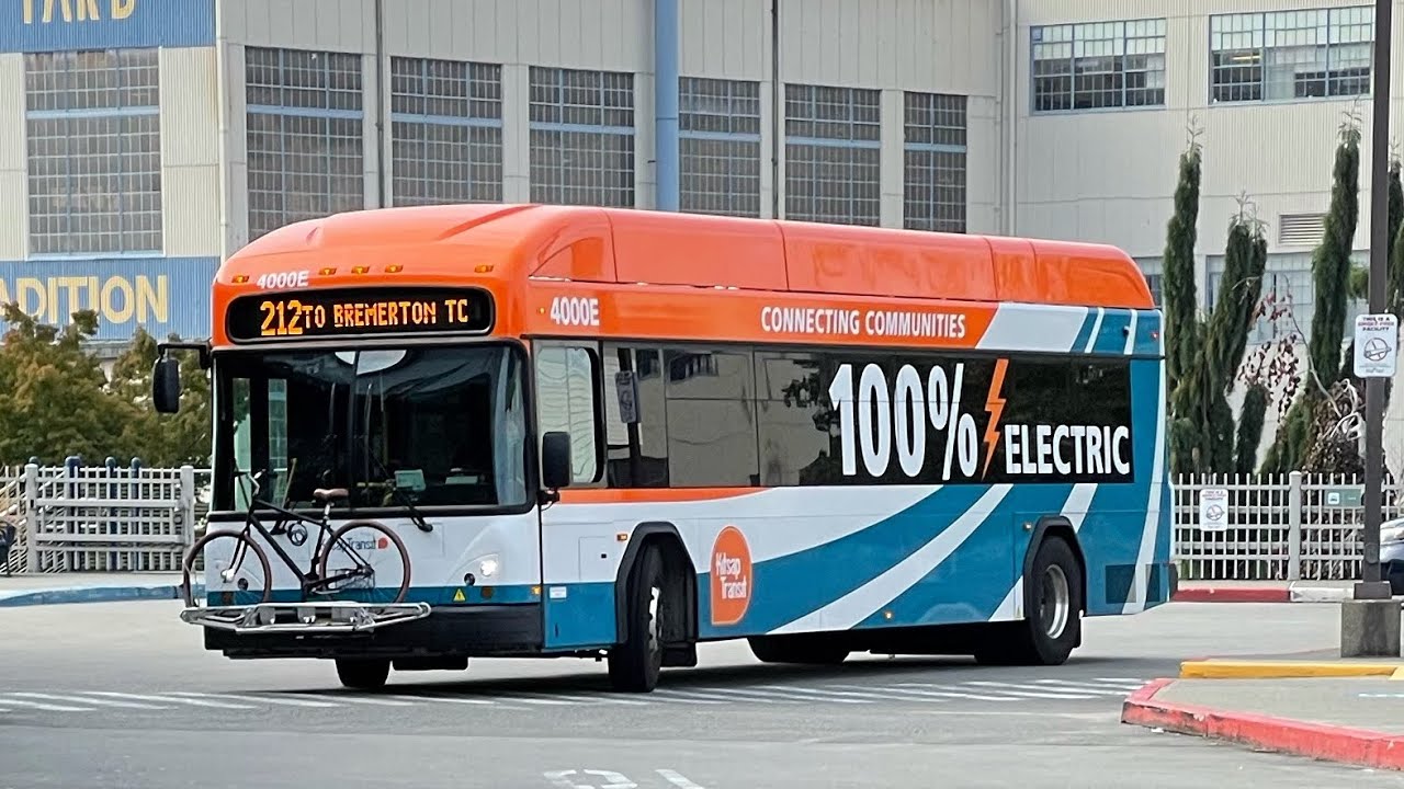 A ride on Kitsap Transit 2020 Gillig Low Floor Electric 4000E
