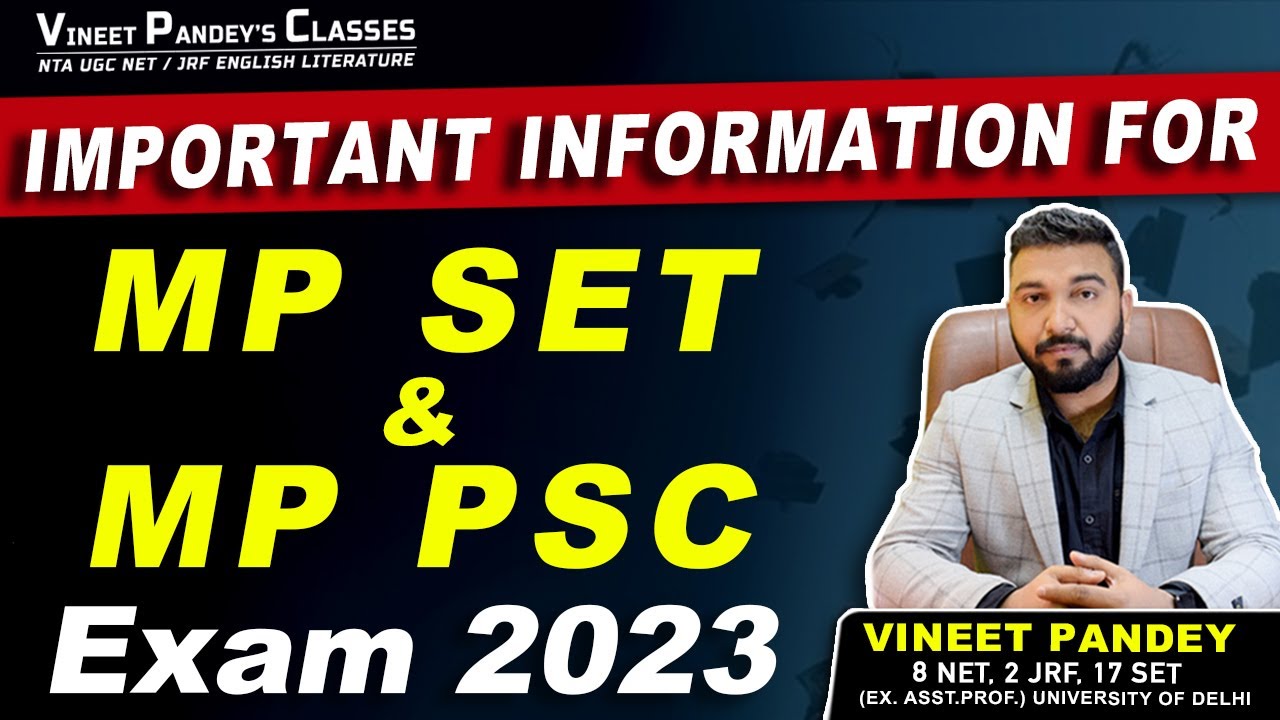 English Literature Syllabus Of MPSET 2023 And MPPSC 2023 Complete Explanation By Vineet Pandey Sir.