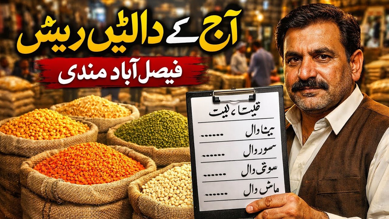 Aaj Ke Daalain Rates Pakistan | Faisalabad Mandi Latest Rates Today | Chana, Masoor, Moong