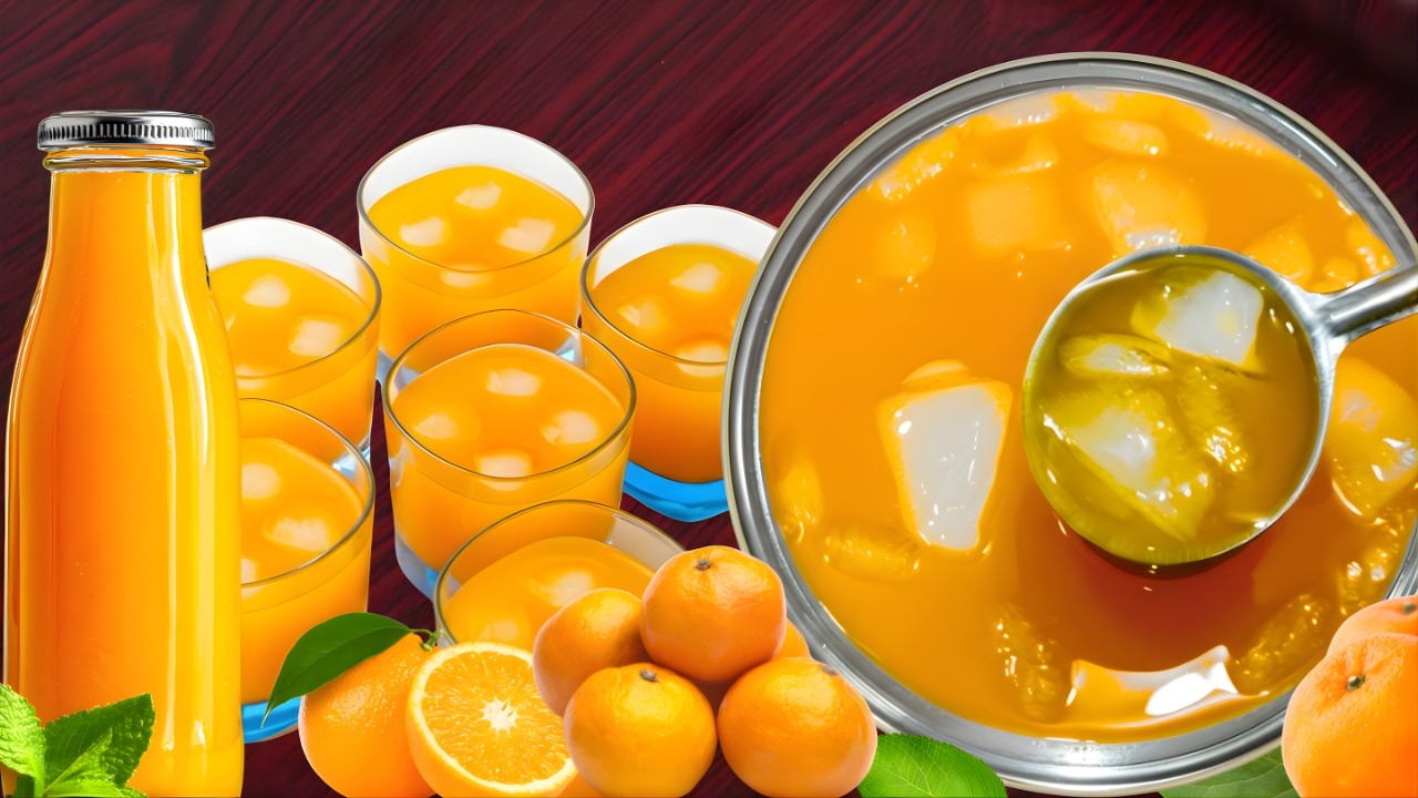 Homemade Orange Juice Recipe | How To Make Orange Squash At Home | Ramadan Special Drink Recipe
