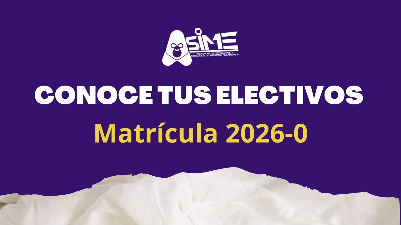 TEMAS DE ING. MECATRÓNICA G | Prof. Alexis Meneses [ ELECTIVOS 26 - 0 ]