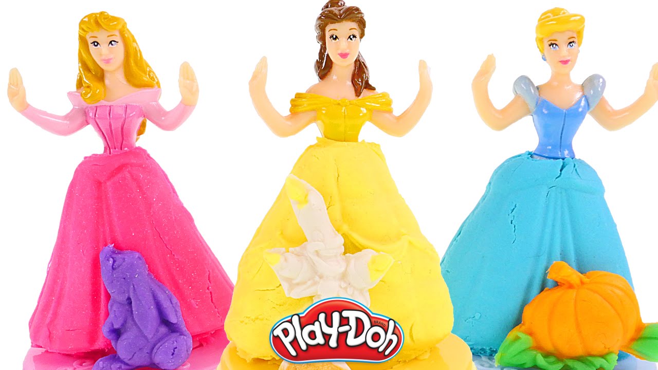 Prettiest Princess Play Doh Dresses - Disney Play-Doh Cinderella, Rapunzel, Belle