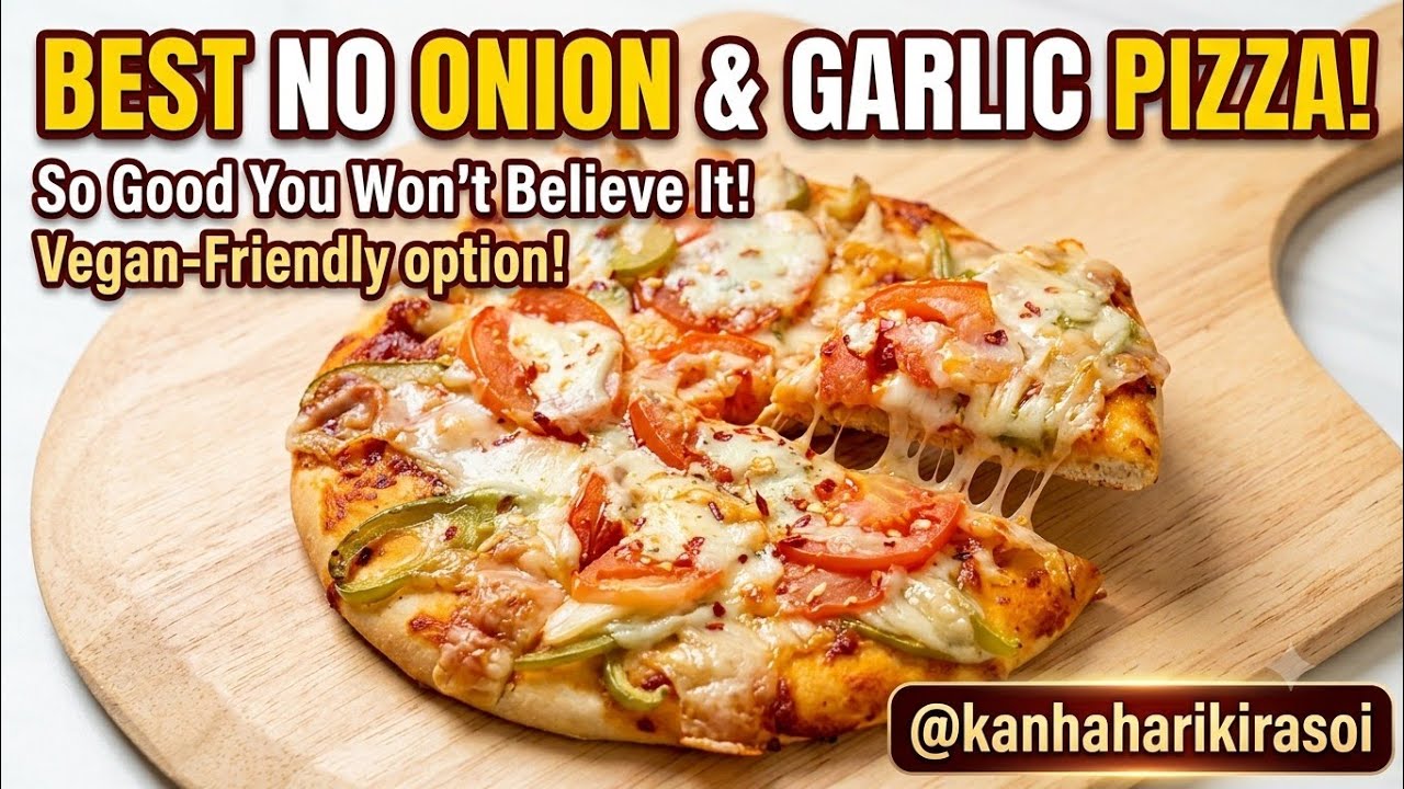 Homemade Pizza (बिना 🧅और 🧄के)🤤 Very easy to make#pizza #homemade #recipe #viral @Kanhaorharikirasoi