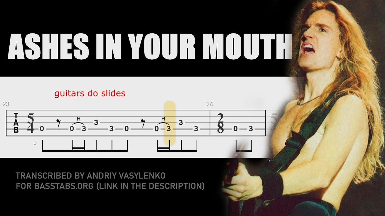 Megadeth Ashes In Your Mouth ISOLATED BASS + TABS