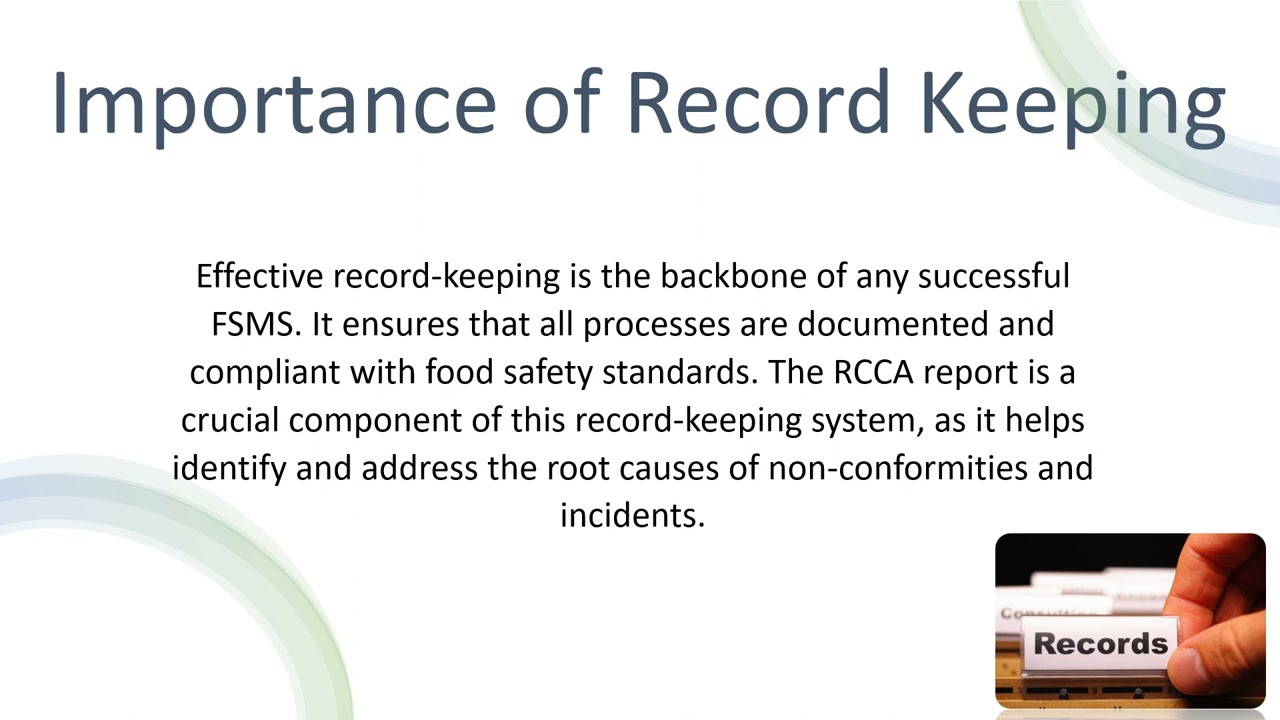 Root Cause Corrective Actions (RCCA) Report │ Food Safety
