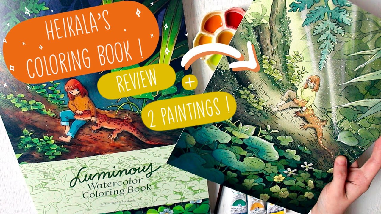 Heikala's Coloring Book Review + 2 watercolor illustrations !