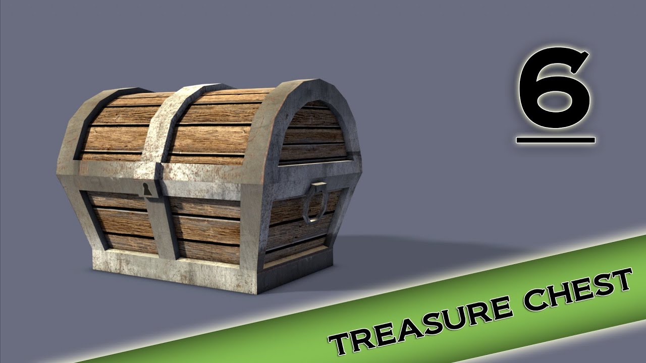 Autodesk Maya 2013 Tutorial - Treasure Chest Modeling, Texturing, lighting Part 6