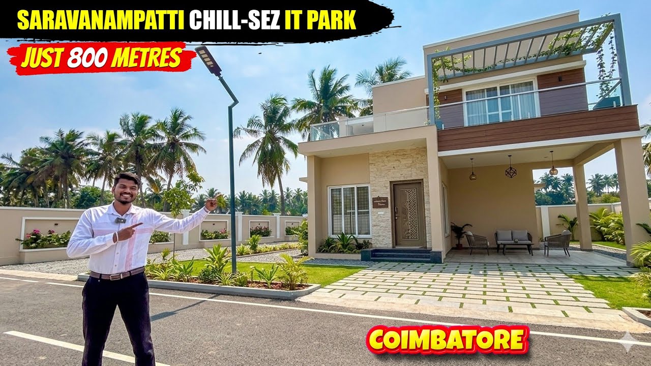 🏡3BHK Villa for sale in coimbatore l Saravanampatti l Land for sale 