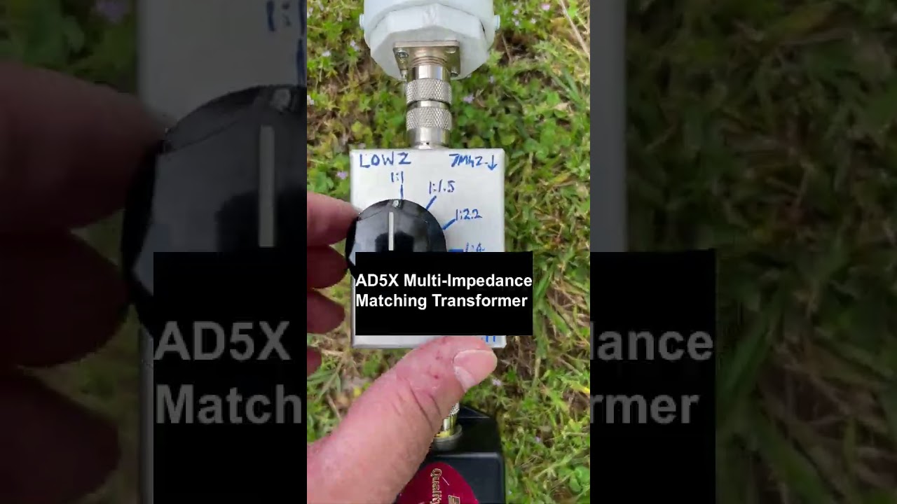 Checking my shortened HF vertical antenna with a capacitance hat on it.